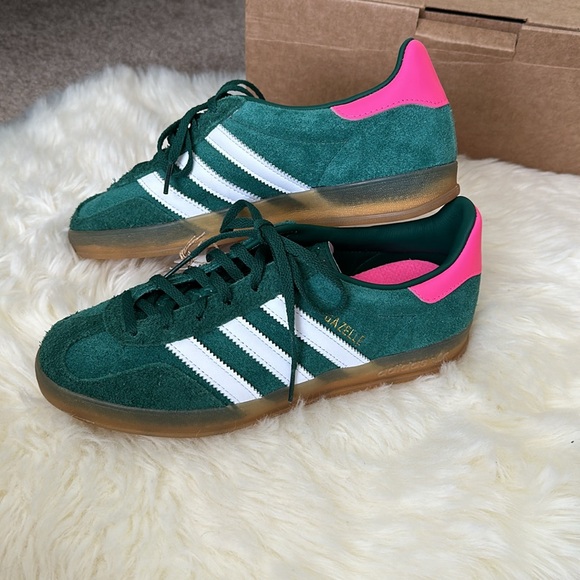 Adidas gazelle collegiate green lucid pink - Picture 8 of 16